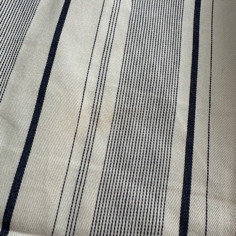 Cartonnier Anthropologie cream & navy blue striped Charlie crop flare pants, 6 - Picture 14 of 14